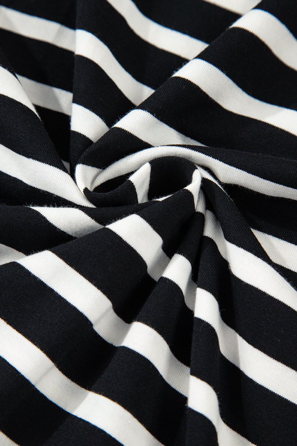 Black White Striped Short Sleeve Top and Shorts Set Short Sets JT's Designer Fashion