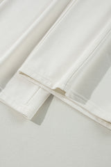 Beige Plain Cargo Pockets High Waist Casual Sweatpants Pants & Culotte JT's Designer Fashion