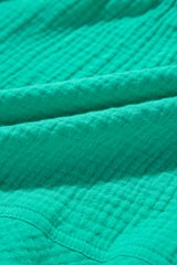 Sea Green Textured Buttoned Thin Strap Tiered Loose Fit Mini Dress Mini Dresses JT's Designer Fashion