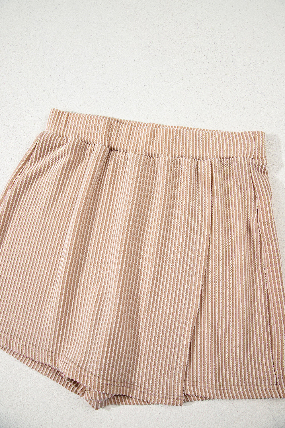 Jet Stream Corded Elastic High Waist Wrap Skort Casual Shorts JT's Designer Fashion