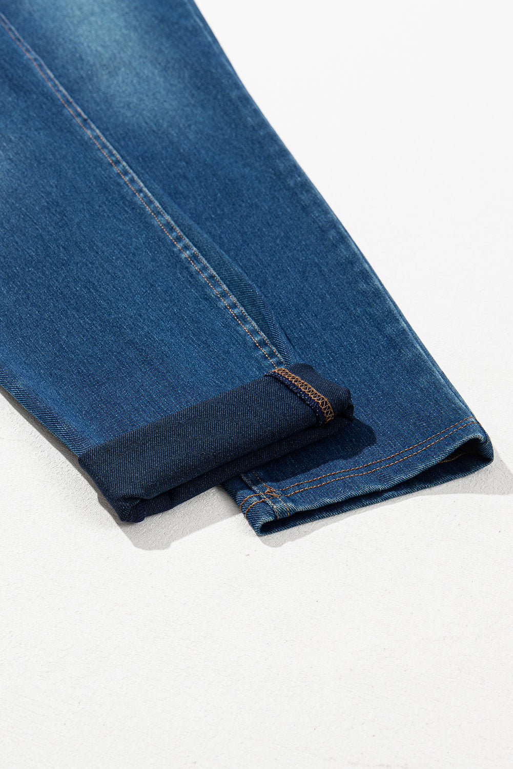 Ashleigh Blue Multiple Pockets Straight Leg Washed Stretchy Knit Casual Jeans Jeans JT's Designer Fashion