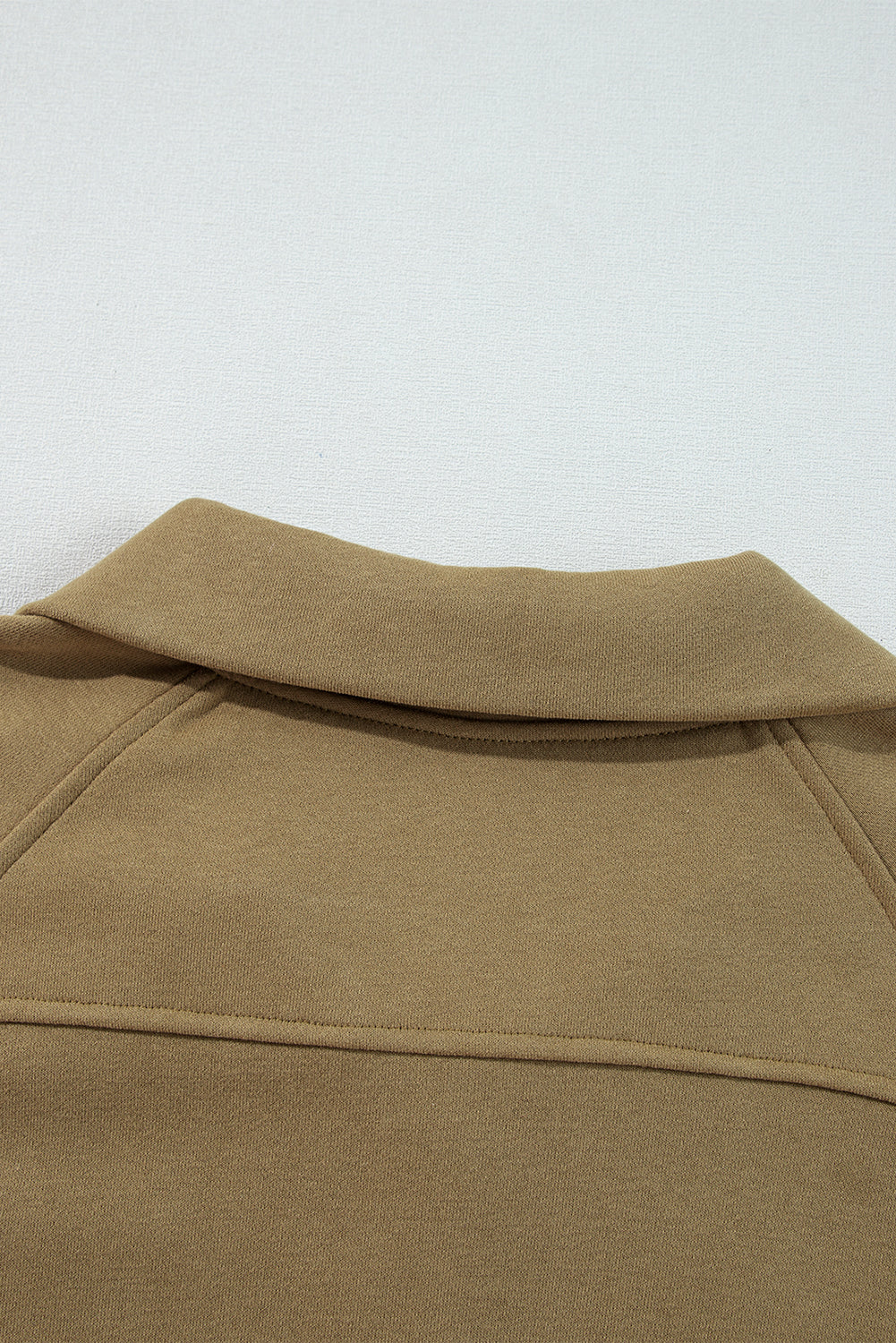 Brown Quarter Zip Stand Neck Kangaroo Pocket Sweatshirt Sweatshirts & Hoodies JT's Designer Fashion