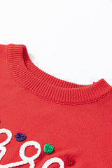 Fiery Red Merry Graphic Christmas Plus Size Sweater Plus Size Sweaters & Cardigans JT's Designer Fashion