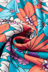 Printed Floral Contrast Colorblock Ribbed Top Long Sleeve Tops JT's Designer Fashion