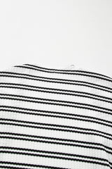 Black Stripe Print Open Front Duster Cardigan Cardigans JT's Designer Fashion