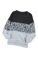 Colorblock Contrast Stitching Sweatshirt with Slits Sweatshirts & Hoodies JT's Designer Fashion