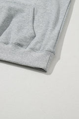 Light Grey Solid Color Fleece Lined Drawstring Hoodie with Pocket Sweatshirts & Hoodies JT's Designer Fashion