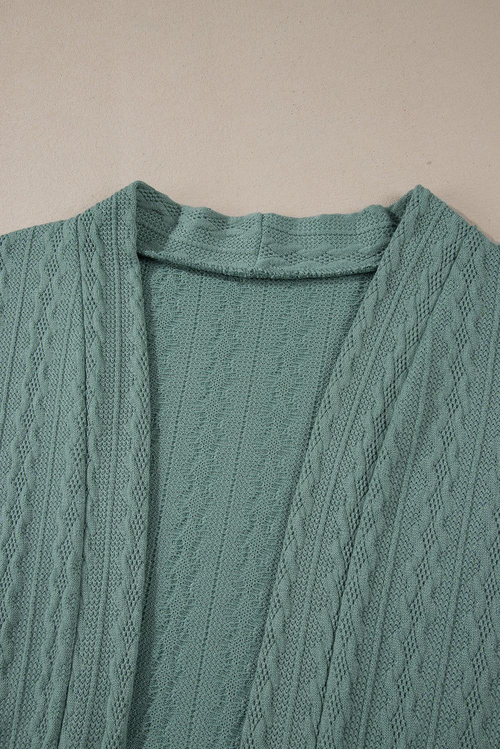 Canton Textured Knit Side Pockets Open Front Cardigan Cardigans JT's Designer Fashion