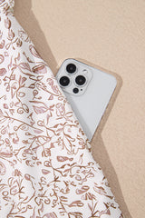 White Floral V Neck Ruffled Short Sleeve Plus Size Dress Plus Size Mini Dresses JT's Designer Fashion