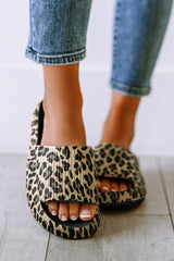 Black Print Thick Sole Slip On Slippers Slippers JT's Designer Fashion