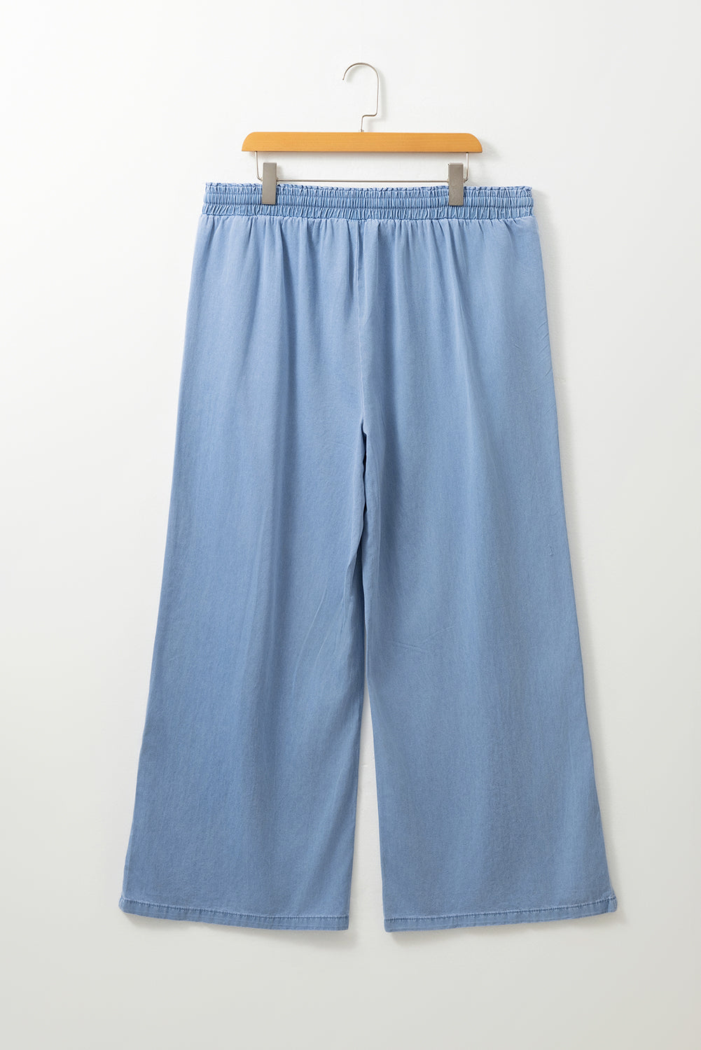 Beau Blue Casual Wide Slit Leg High Waist Loose Plus Size Jeans Plus Size Bottoms JT's Designer Fashion