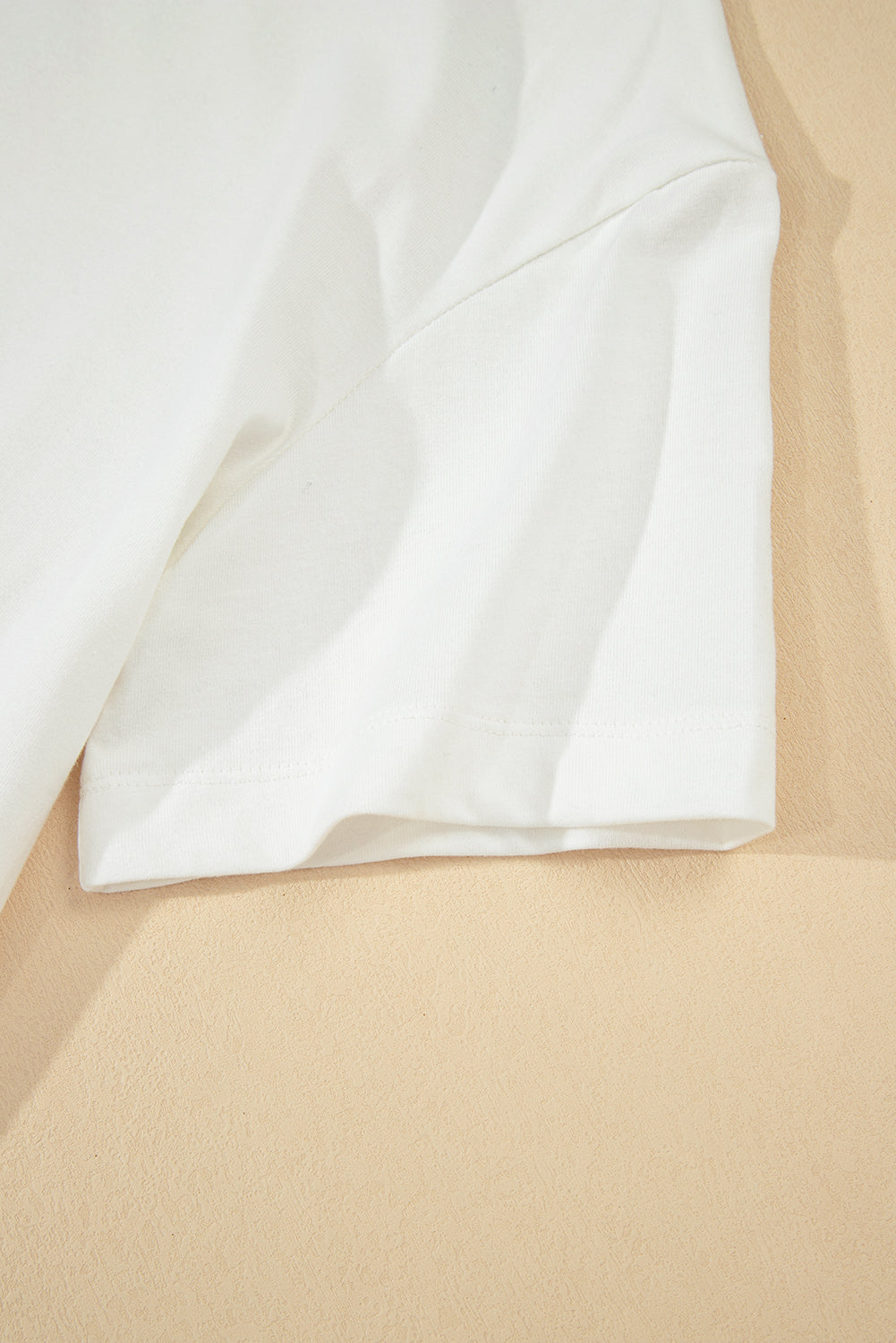 White Drop Shoulder Crew Neck Shift T Shirt Dress T Shirt Dresses JT's Designer Fashion