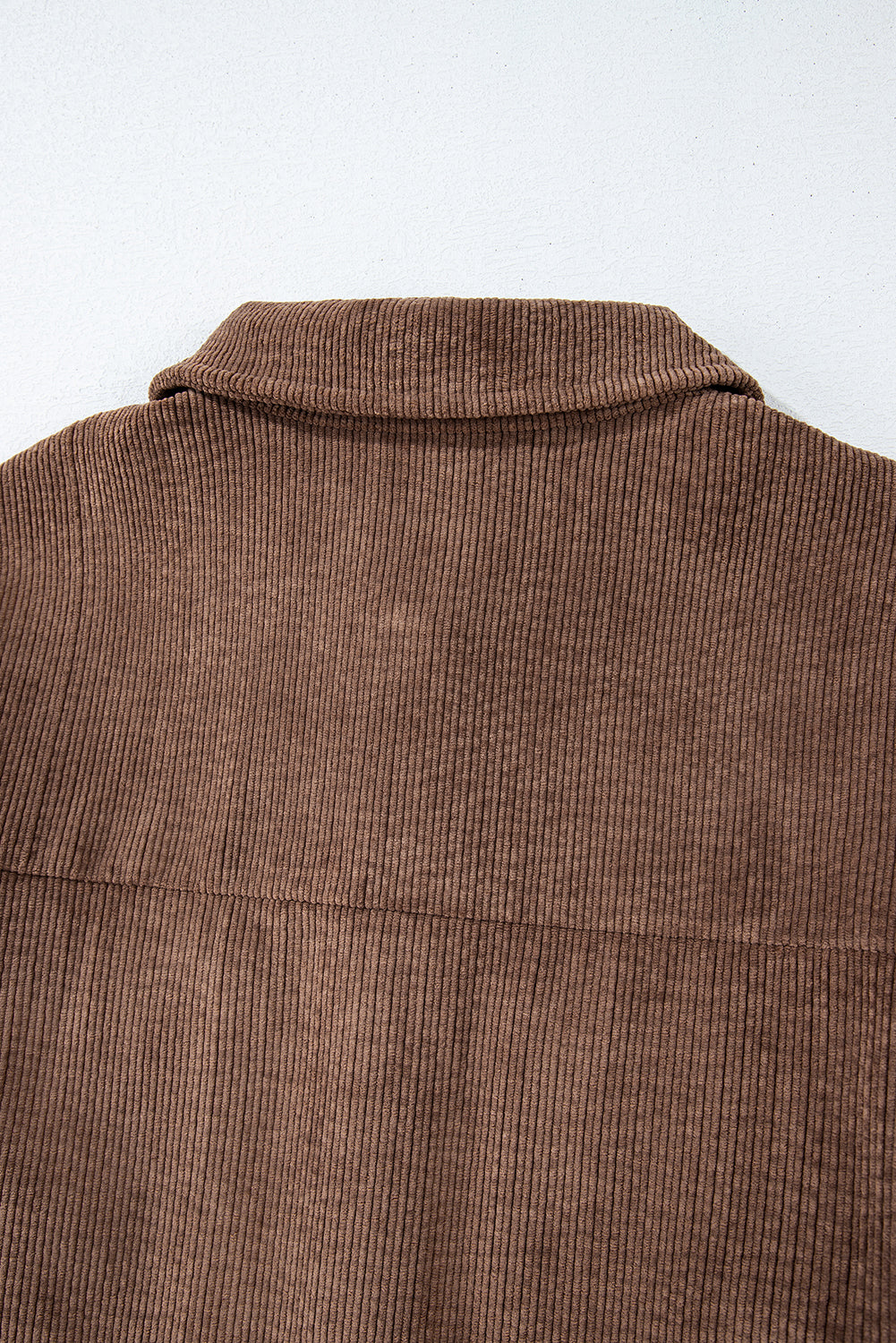 Chestnut Corduroy Flap Pocket Button Up Shacket Jackets JT's Designer Fashion