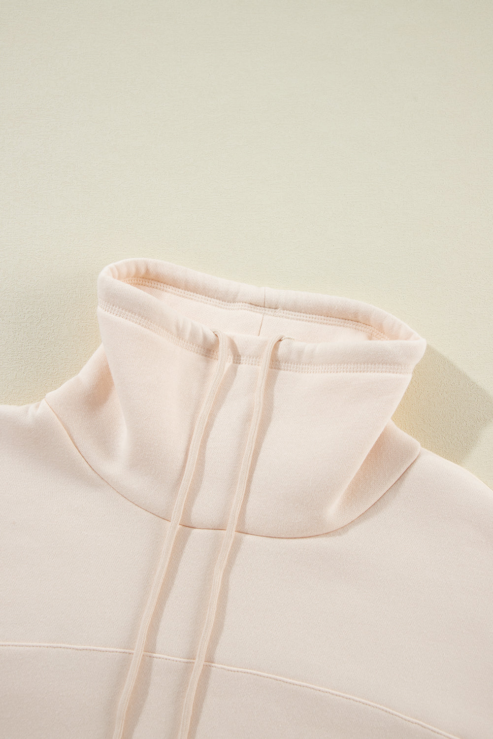 Apricot Drawstring Turtleneck Dolman Sleeve Sweatshirt Sweatshirts & Hoodies JT's Designer Fashion