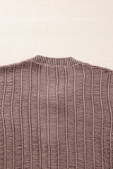 Goat Cut Out Textured Knit Buttoned Cardigan Cardigans JT's Designer Fashion