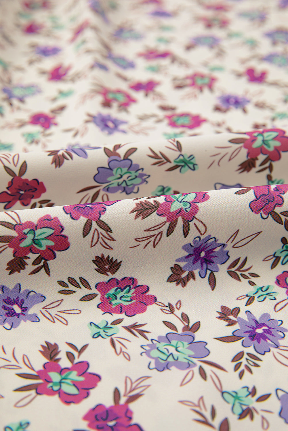 Multicolour Bohemian Ditsy Floral Smocked Fit Flare Sundress Floral Dresses JT's Designer Fashion