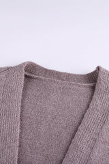 Open Front Colorblock Cardigan with Pockets Sweaters & Cardigans JT's Designer Fashion