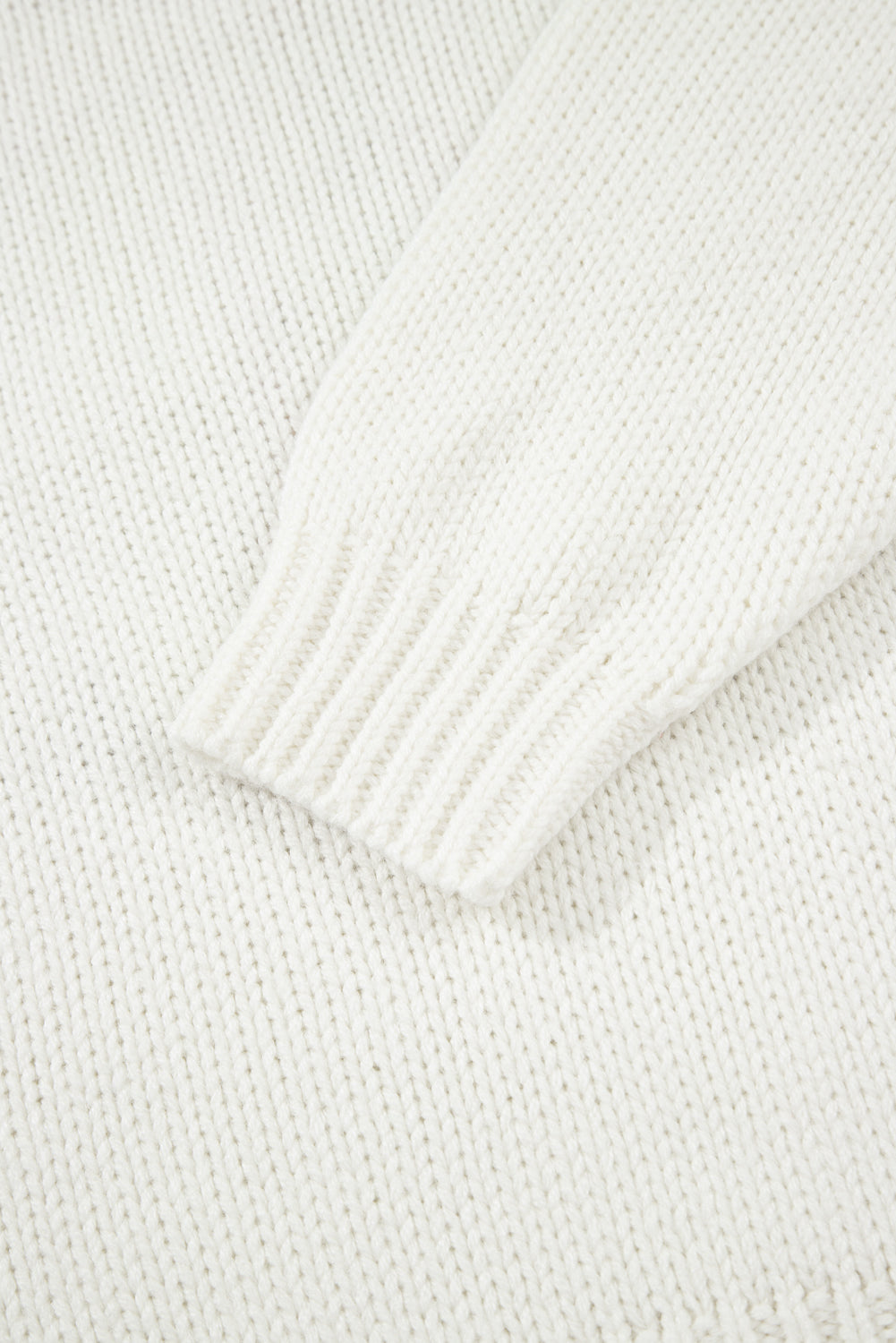 White Embroidered Bow Boots Graphic Drop Shoulder Sweater Sweaters JT's Designer Fashion