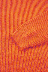 Vitality Orange Thankful for my queens Ribbed Knit Drop Shoulder Graphic Sweater Sweaters JT's Designer Fashion