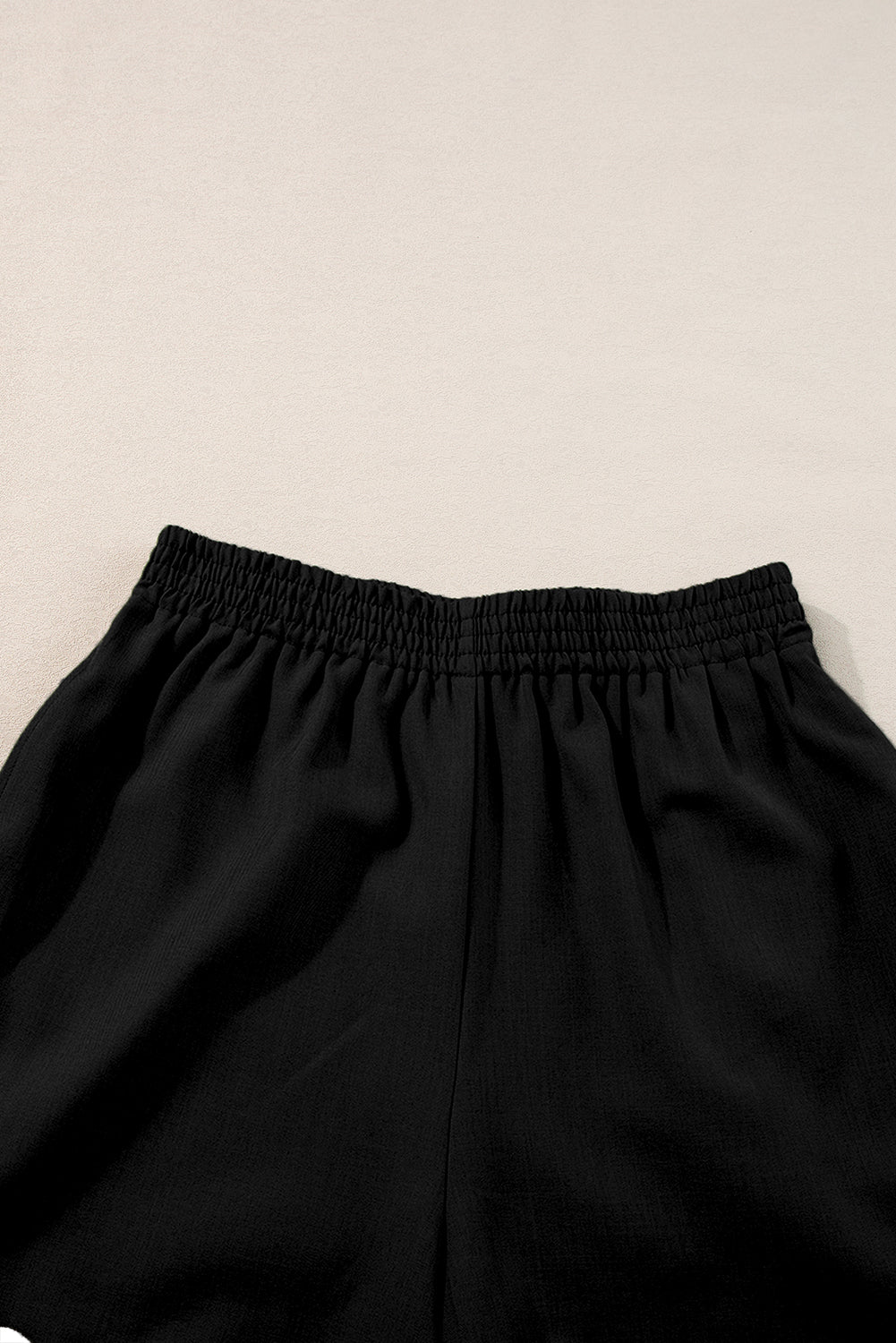 Black Ricrac Trim Tank Top Elastic Waist Shorts Set Short Sets JT's Designer Fashion