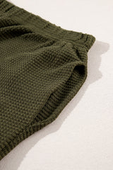 Four Leaf Clover Solid Color Textured Buttoned Shirt and Casual Pants Set Pant Sets JT's Designer Fashion