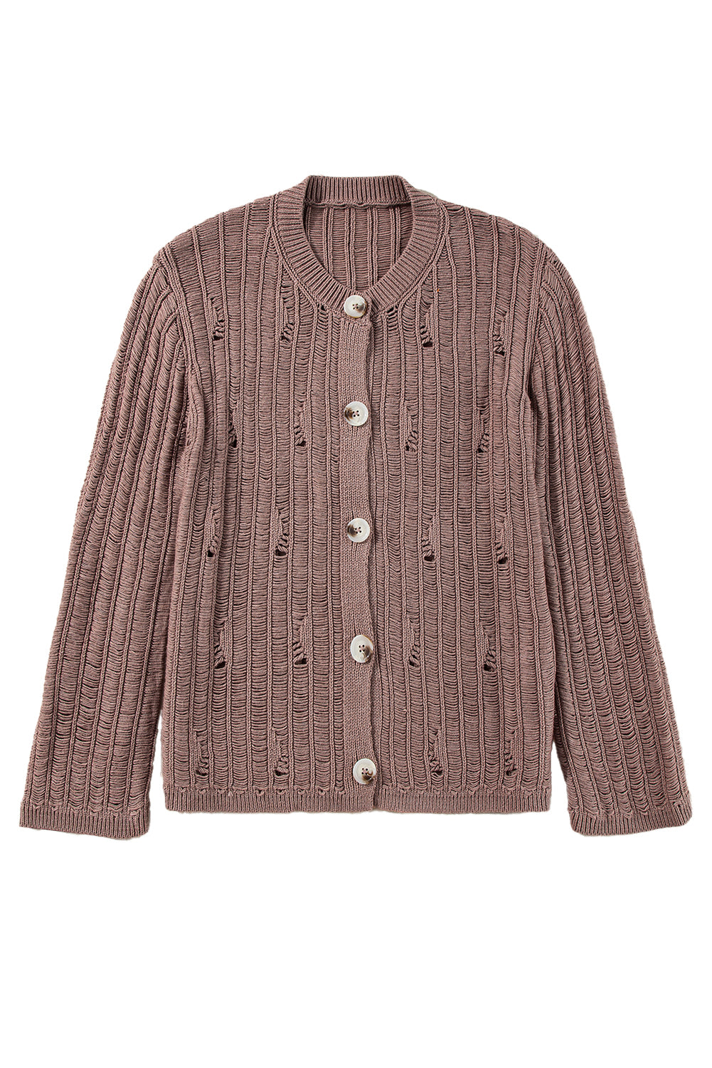Goat Cut Out Textured Knit Buttoned Cardigan Cardigans JT's Designer Fashion