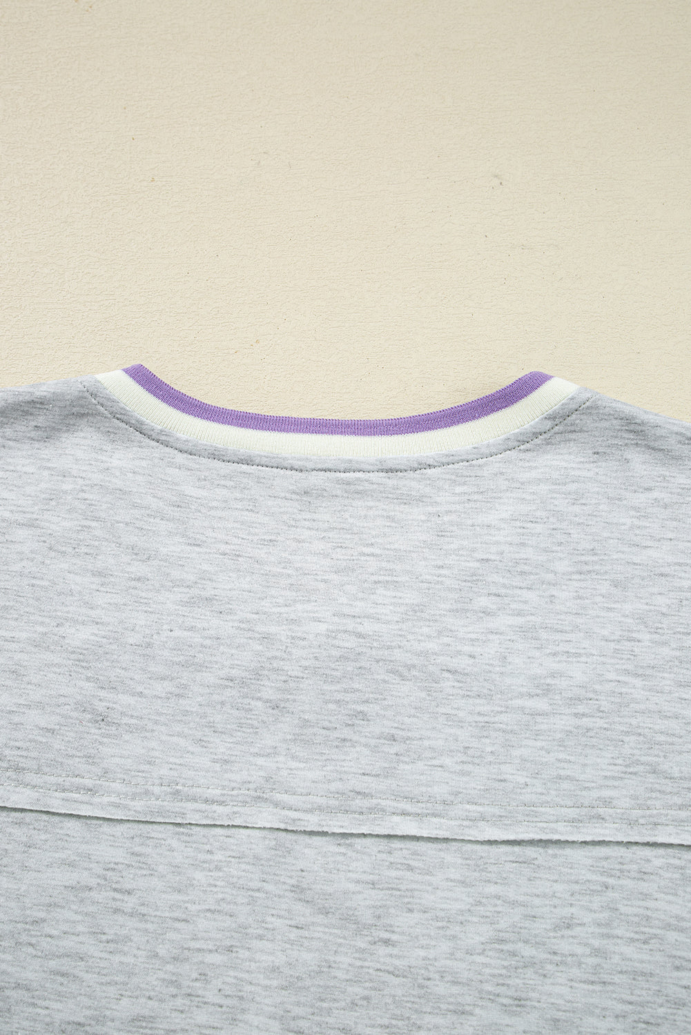 Light Grey Contrast Striped Bands Cropped Pullover and Athletic Short Set Short Sets JT's Designer Fashion