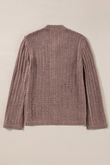 Goat Cut Out Textured Knit Buttoned Cardigan Cardigans JT's Designer Fashion