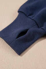 Yellow Color Block Thumbhole Sleeve Drop Shoulder Sweatshirt Sweatshirts & Hoodies JT's Designer Fashion
