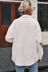 Beige Sequined Tigers Textured Shacket Jackets JT's Designer Fashion