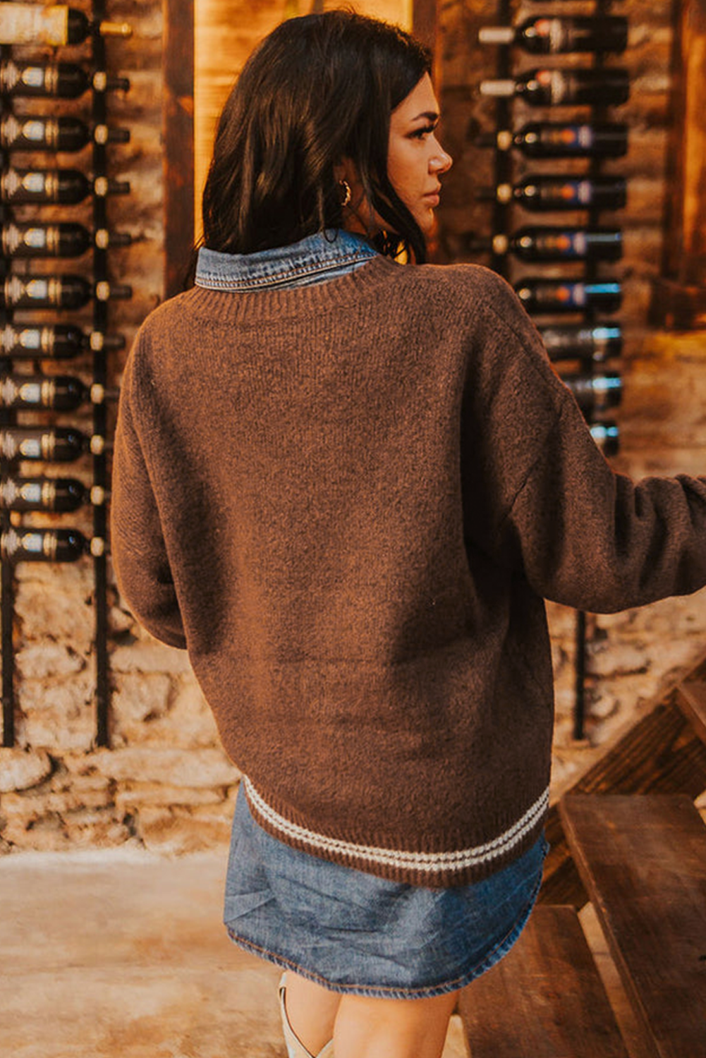 Coffee See You Cowboy Embroidered Western Graphic Sweater Sweaters JT's Designer Fashion