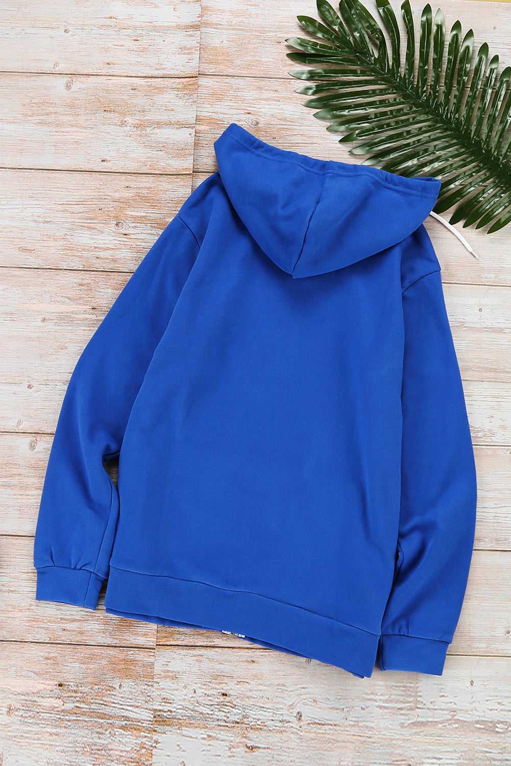 Blue Zip-up Hoodie Jacket Sweatshirts & Hoodies JT's Designer Fashion