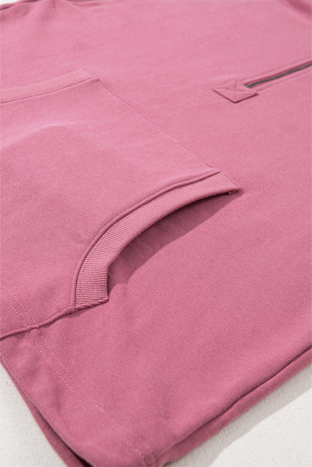 Valerian Solid Kangaroo Pocket Half Zipper Oversized Hoodie Sweatshirts & Hoodies JT's Designer Fashion