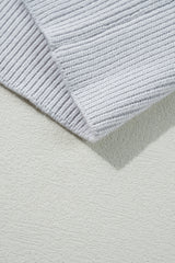 Khaki Checkered Ribbed Edge O Neck Drop Shoulder Sweater Sweaters JT's Designer Fashion