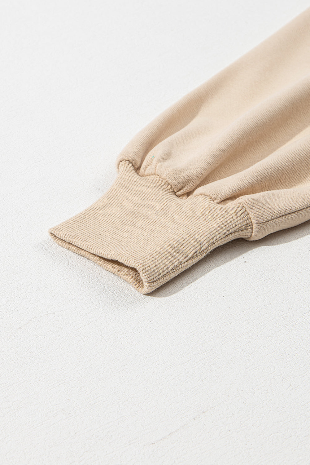 Parchment Solid Kangaroo Pocket Half Zipper Oversized Hoodie Sweatshirts & Hoodies JT's Designer Fashion