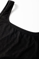 Black Peekaboo Wide Leg Square Neck Sleeveless Jumpsuit Jumpsuits & Rompers JT's Designer Fashion