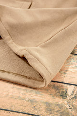 Parchment Fleece Lined Half Zipper Kangaroo Pockets Loose Hoodie Sweatshirts & Hoodies JT's Designer Fashion