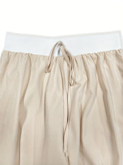 Round Neck Short Sleeve Top and Tied Pants Set Pant Sets JT's Designer Fashion