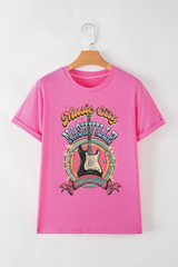 Sachet Pink Nashville WORLD TOUR Music City Guitarist Graphic Tee Graphic Tees JT's Designer Fashion