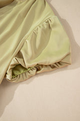 Laurel Green Notched V Neck Puff Sleeve Tiered Plus Size Maxi Dress Plus Size Maxi Dresses JT's Designer Fashion