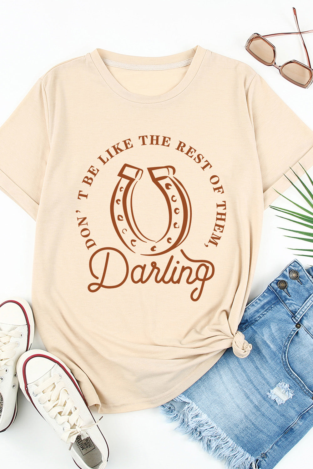Khaki DO NOT BE LIKE THE REST OF THEM Darling Graphic Tee Graphic Tees JT's Designer Fashion