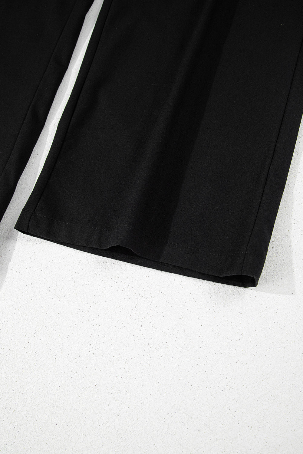 Black Spaghetti Straps Shirred Bodice Pocketed Wide Leg Jumpsuit Jumpsuits & Rompers JT's Designer Fashion
