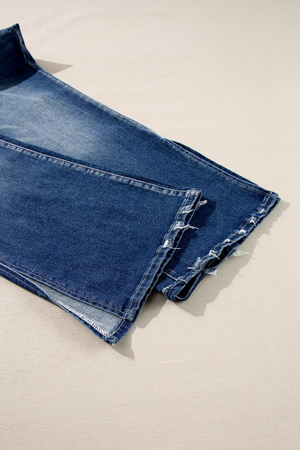 Dirty blue Plus Size High Waist Side Slits Flare Jeans Plus Size Bottoms JT's Designer Fashion