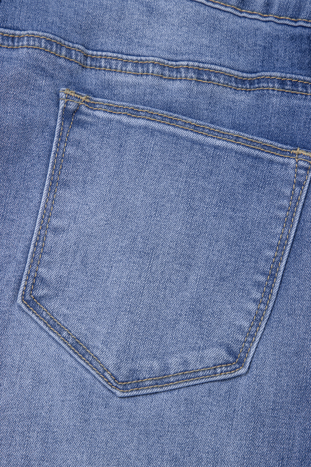 Beau Blue Tailored Center Seam Detail Straight Loose High Rise Jeans Jeans JT's Designer Fashion
