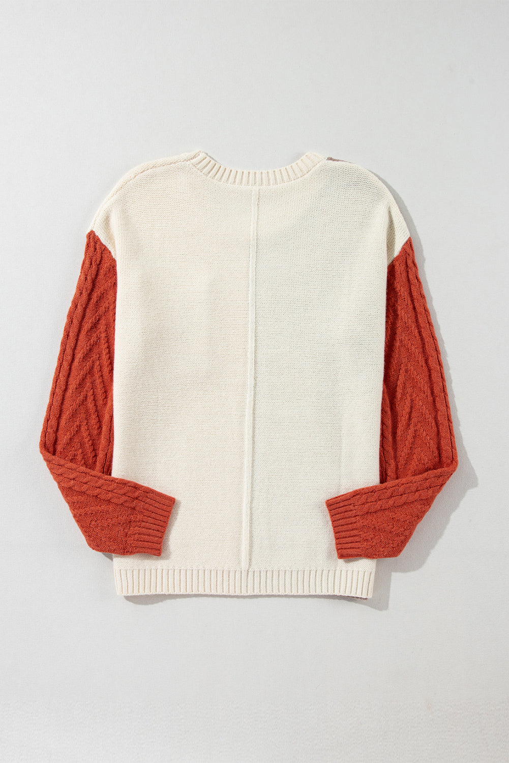 Gold Flame Colorblock Patched Pocket Drop Shoulder Sweater Sweaters JT's Designer Fashion