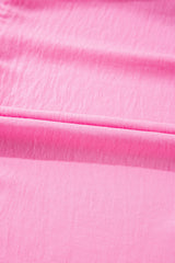 Pink Smocked Neck Knot Back Frilly Tiered Sleeveless Mini Dress Mini Dresses JT's Designer Fashion