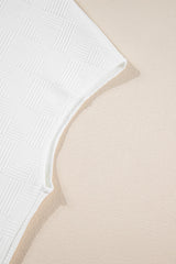 White Textured Cropped Hoodie and Shorts Set Short Sets JT's Designer Fashion