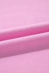 Bonbon Color Block Exposed Seam Side Slits Crewneck Sweatshirt Sweatshirts & Hoodies JT's Designer Fashion