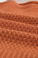 Orange Oversized Chunky Batwing Long Sleeve Turtleneck Sweater Sweaters & Cardigans JT's Designer Fashion