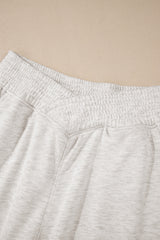 Light Grey Cross-Waist Wide Leg Lounge Pants Pants & Culotte JT's Designer Fashion
